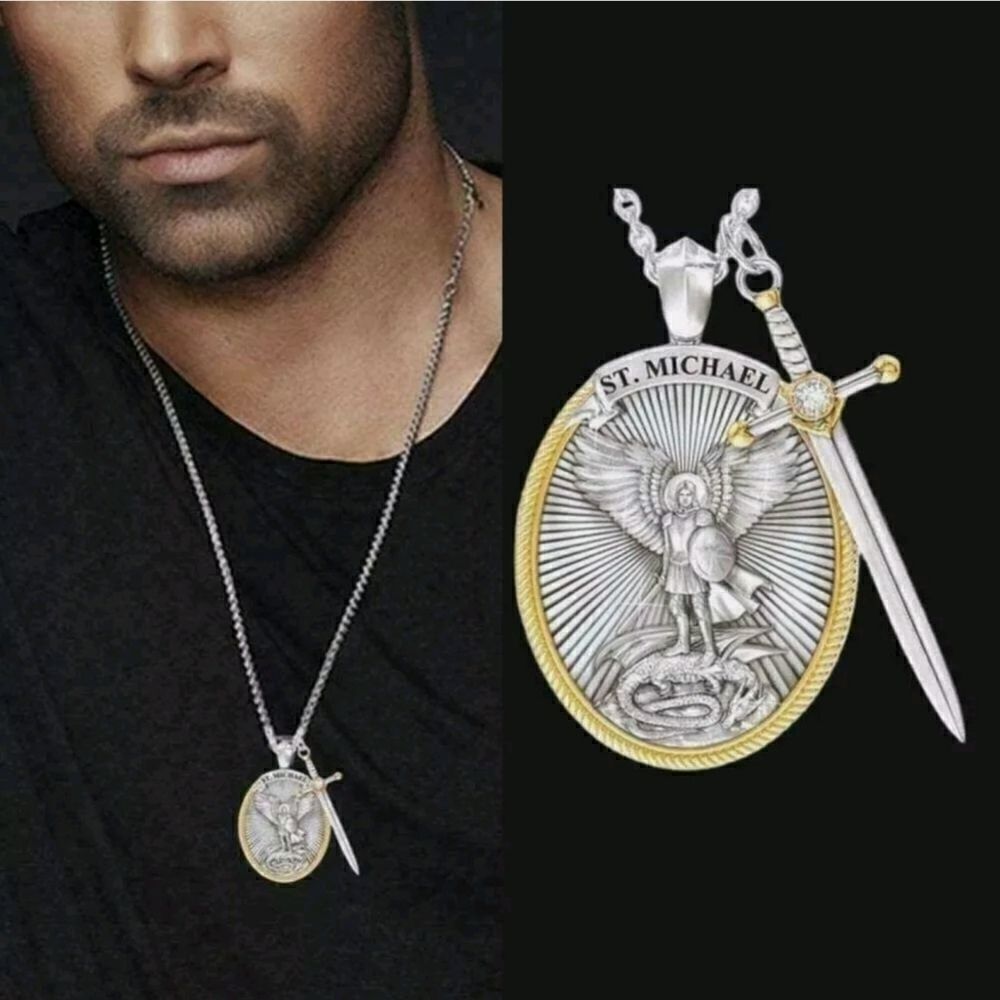 Patron Saint Michael Archangel Catholic Necklace